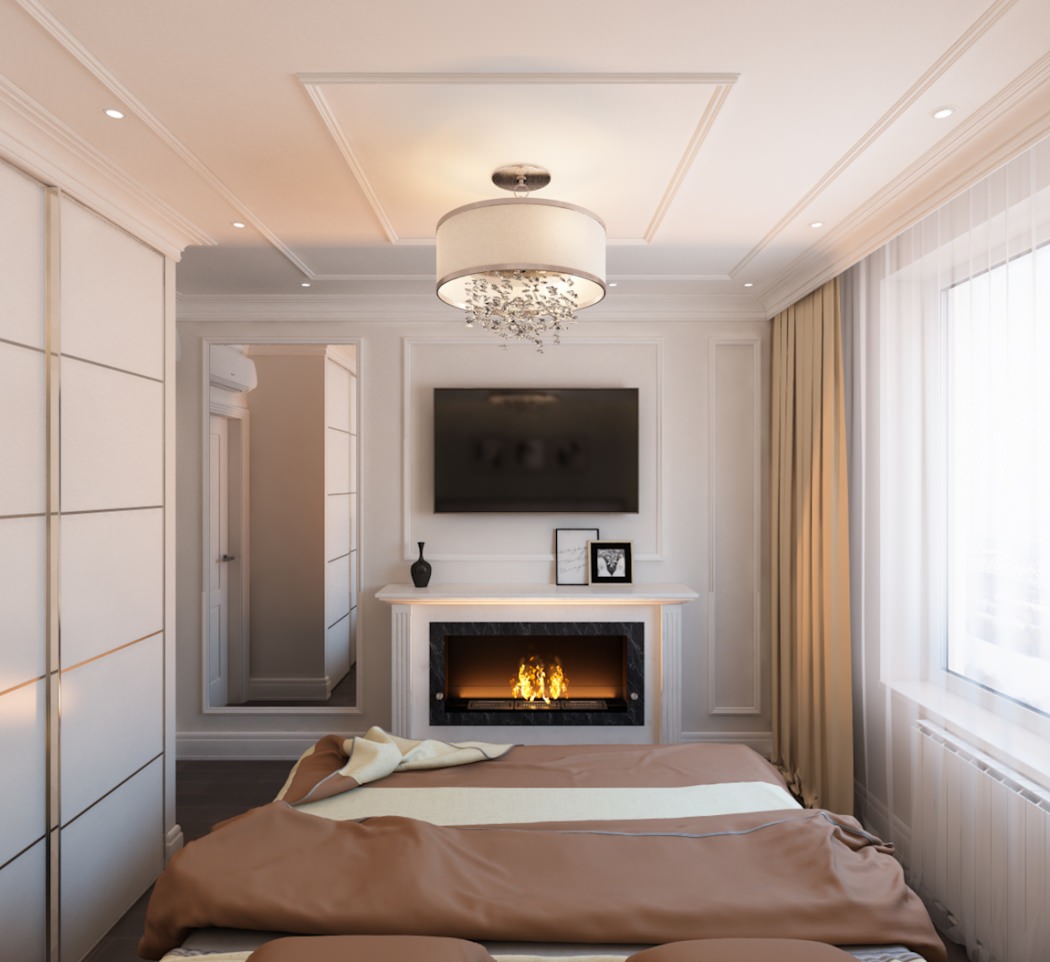 Chambre avec cheminée