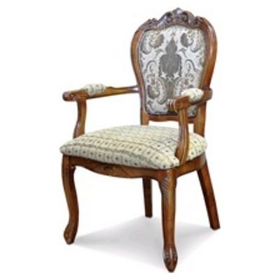 Chaise en bois avec accoudoirs