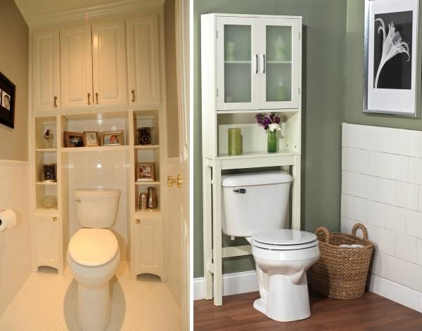 Une solution pratique - un placard dans les toilettes