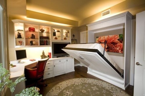 Lit encastré pour une petite chambre