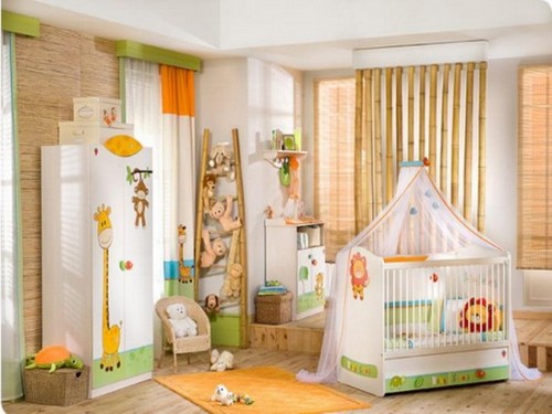 Motifs africains dans la chambre des filles