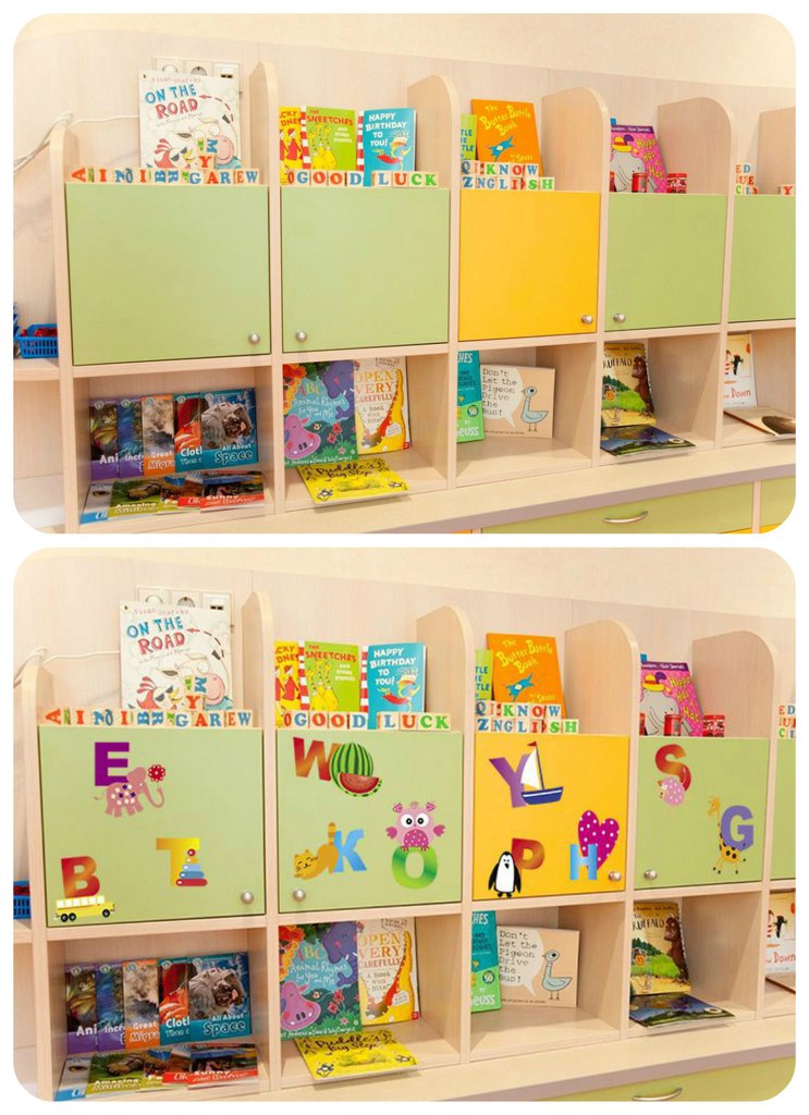 Alphabet sur les meubles