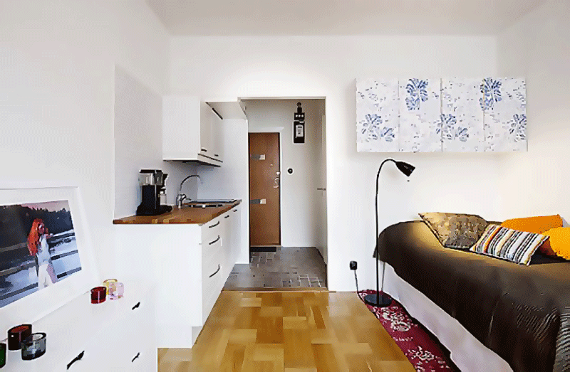 Mobilier blanc neige et chambre étudiante