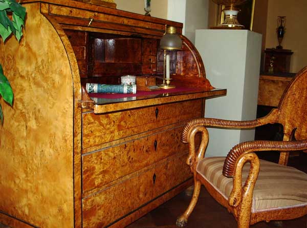 Bureau et chaise en bouleau de Carélie