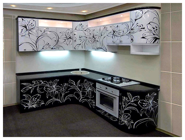 Décoration de cuisine en noir et blanc