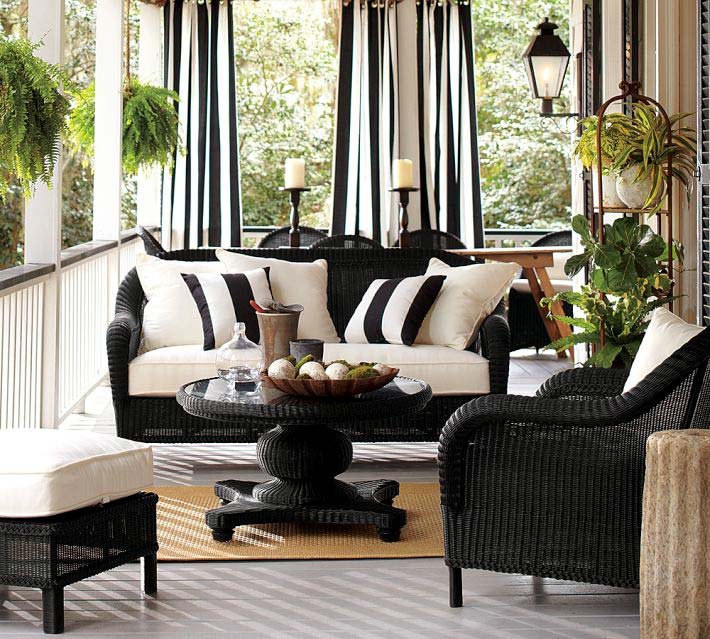 Ensemble de mobilier d'extérieur noir