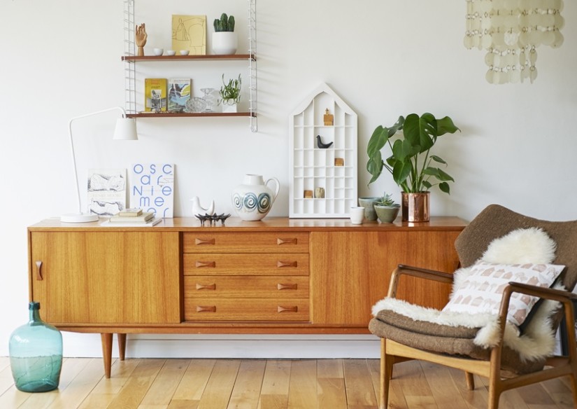 Commode longue style country
