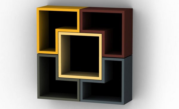 Utilisation d'étagères modernes à l'intérieur