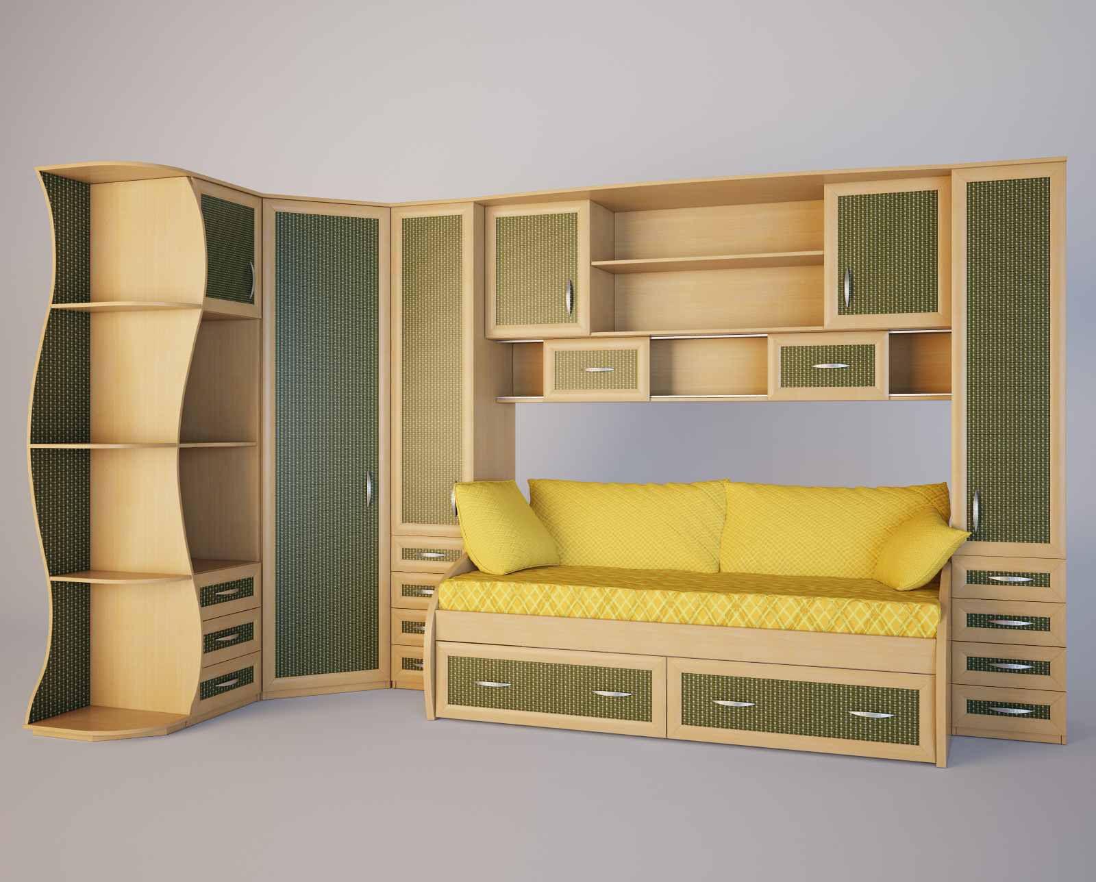 Meubles d'armoire avec un canapé