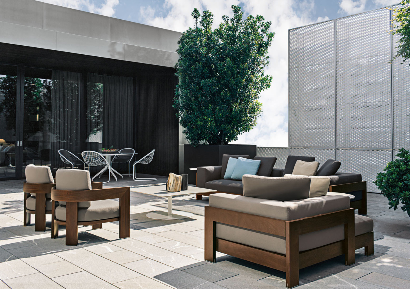 Terrasse joliment décorée