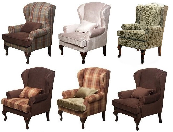 Fauteuil à oreilles accent parfait pour l'intérieur dans le style anglais