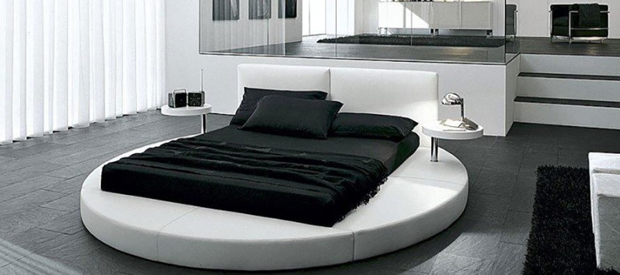 Lit rond insolite à l'intérieur