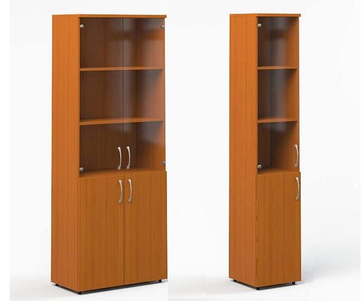 Armoire de bureau avec étagères, sous verre