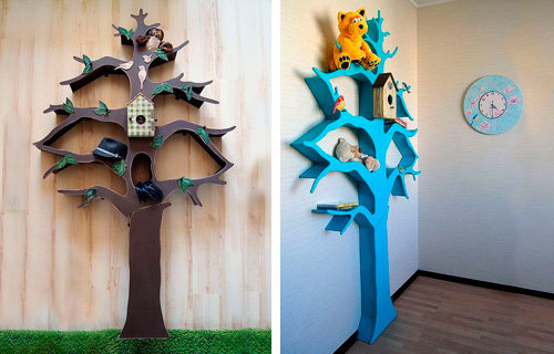 Mobilier original pour une chambre d'enfant, une étagère