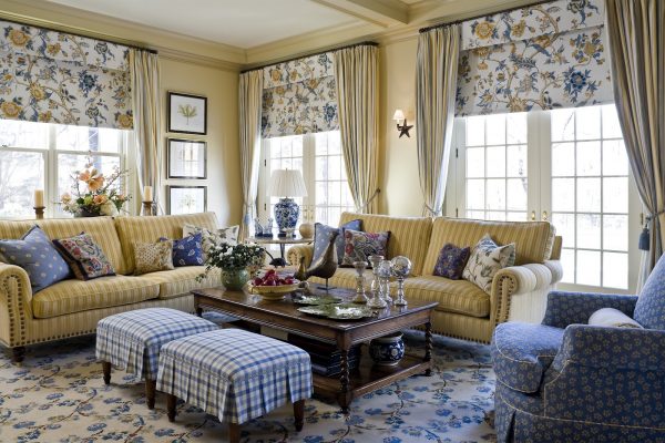 Tons bleus agréables de l'intérieur