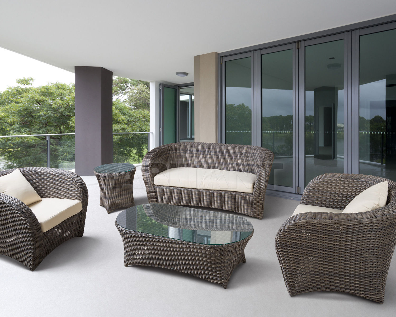 Mobilier d'extérieur en rotin