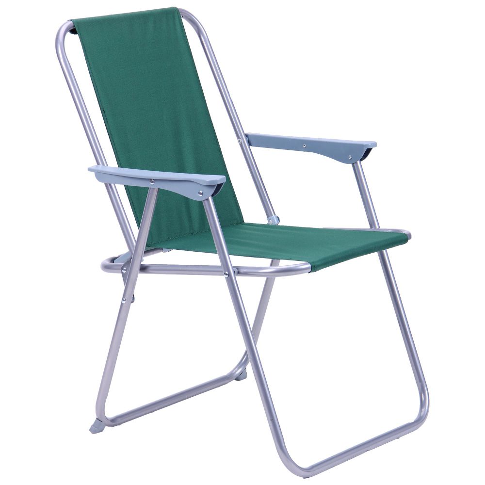Chaise verte avec dossier
