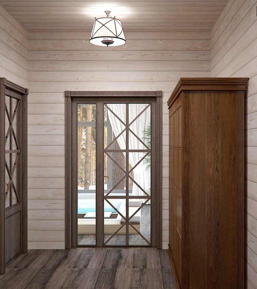 Couloir confortable aux couleurs vives