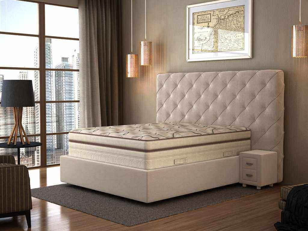 Lit haut moelleux blanc