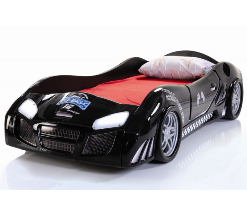 Modèle noir d'un lit de couchage pour l'enfant Fast and Furious