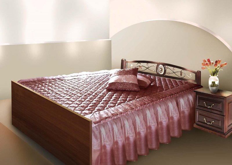 Pour mettre à jour l'intérieur de la chambre, vous pouvez coudre un couvre-lit sur le lit
