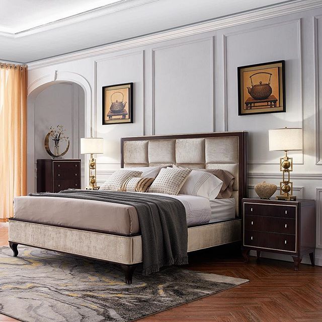 Tête de lit décorative d'un lit moderne
