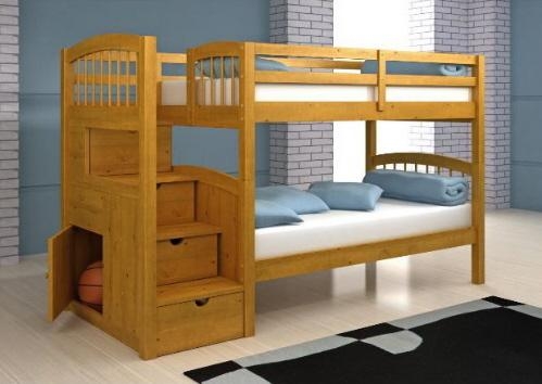 Lit superposé en bois pour enfants