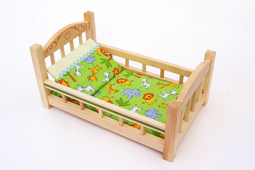 Lit bébé en bois pour poupée, petit