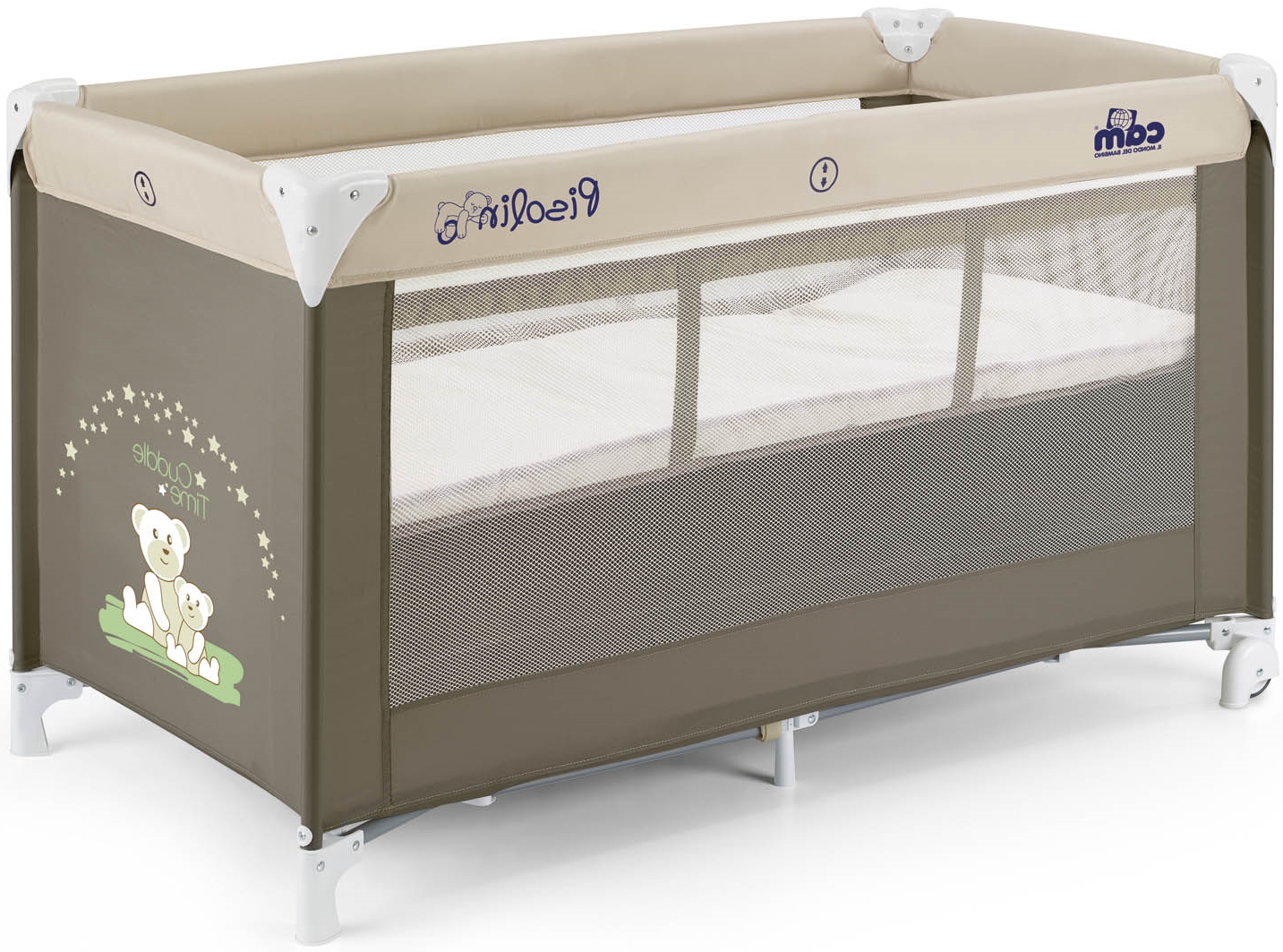 Parc à bébé marron pour chambre de bébé