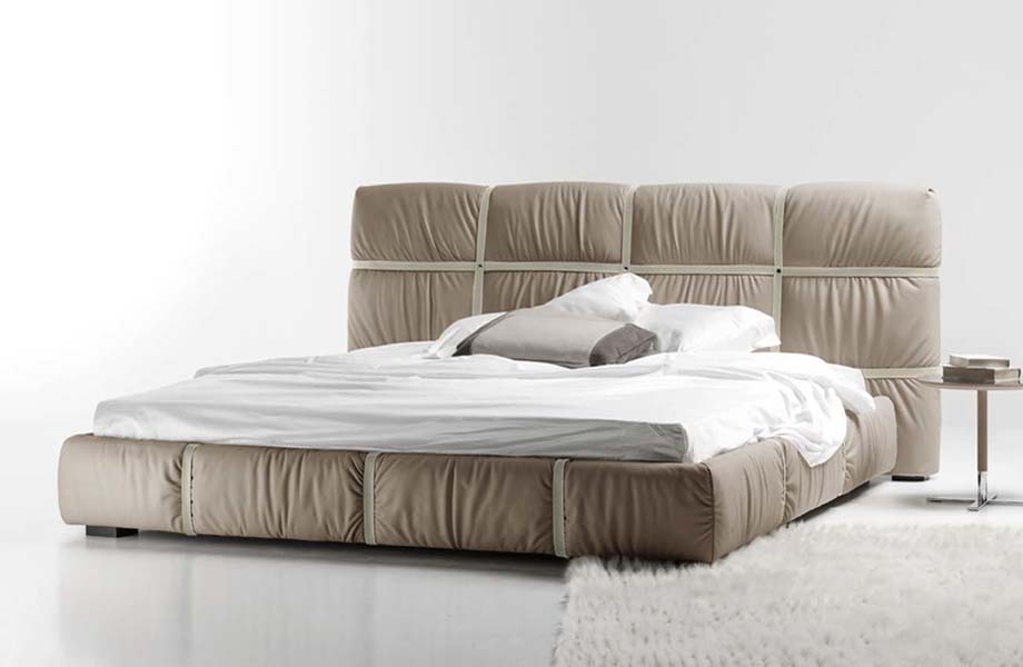 Lit minimalisme en cuir