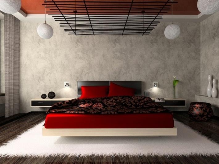 Couleur rouge dans la chambre