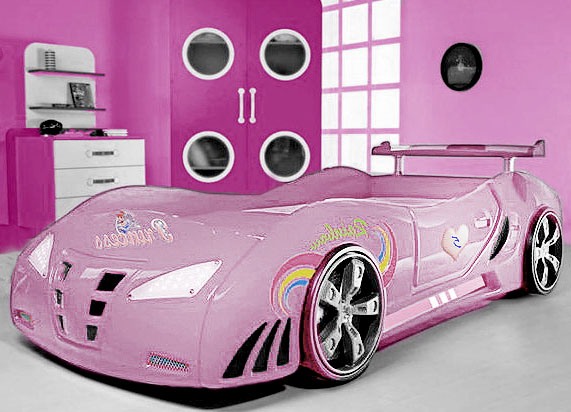 Voiture rose