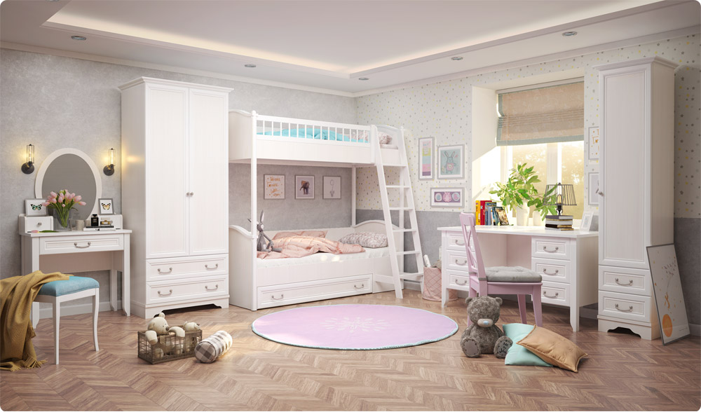 Nouvelle chambre d'enfants dans un style classique