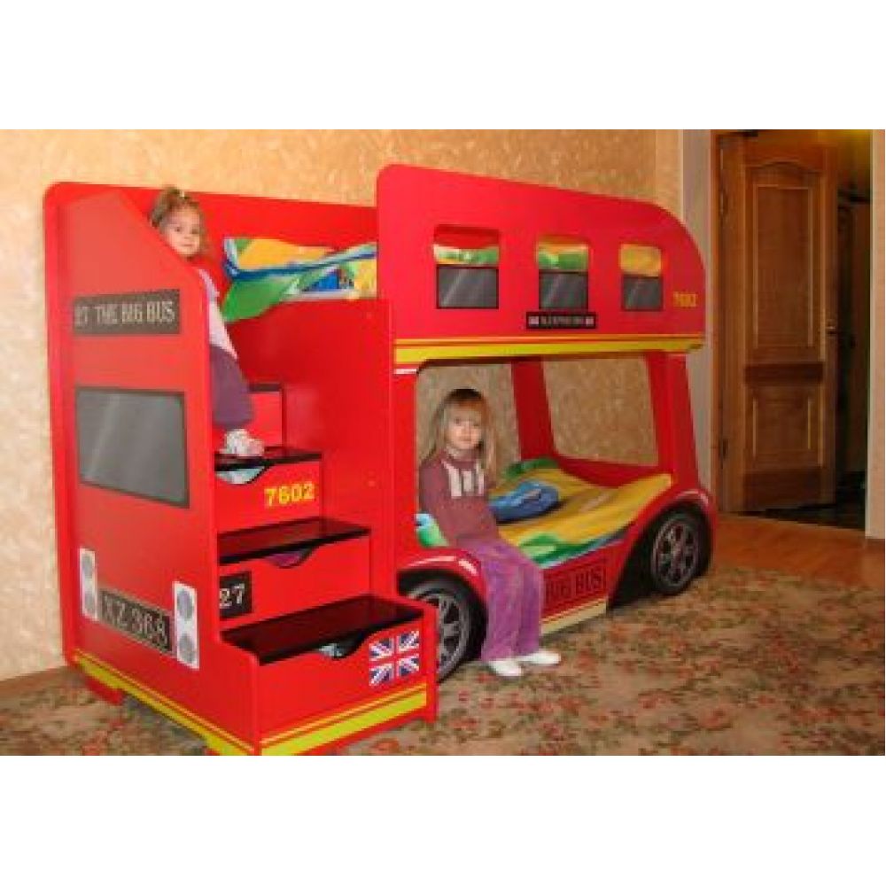 L'agencement original de la chambre pour deux enfants