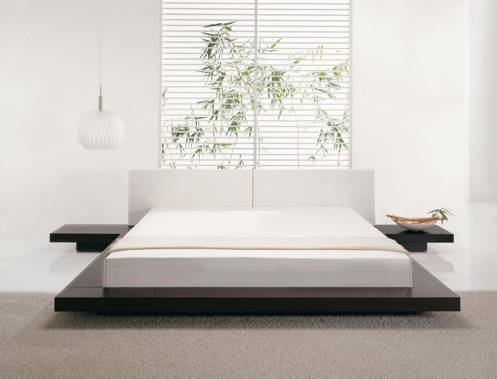 Design original d'un lit blanc