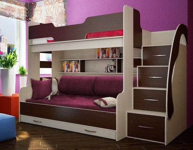 Lit en bois pratique