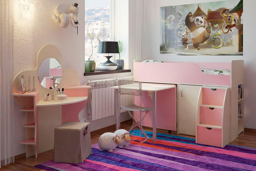 Mobilier rose pour fille