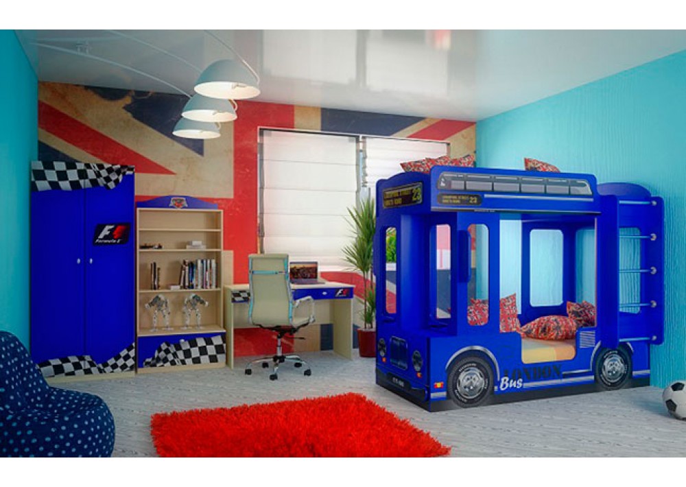 Couleurs bleues à l'intérieur de la pièce