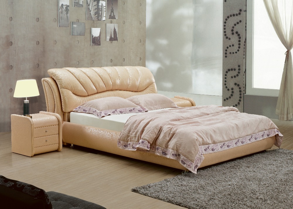 Lit beige moderne