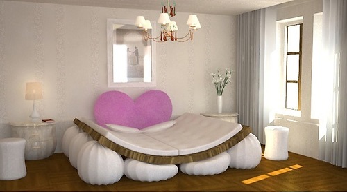 Lit de couchage pour les amoureux