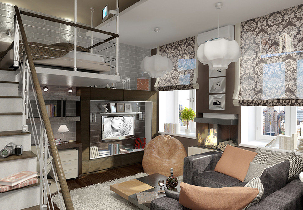 Chambre en mezzanine