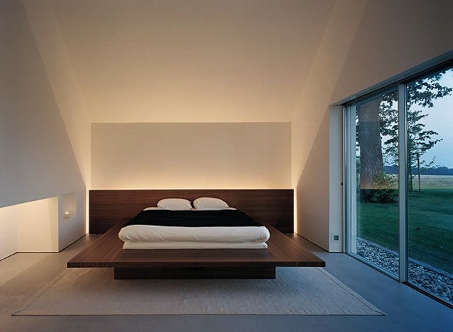 Chambre de style minimalisme japonais