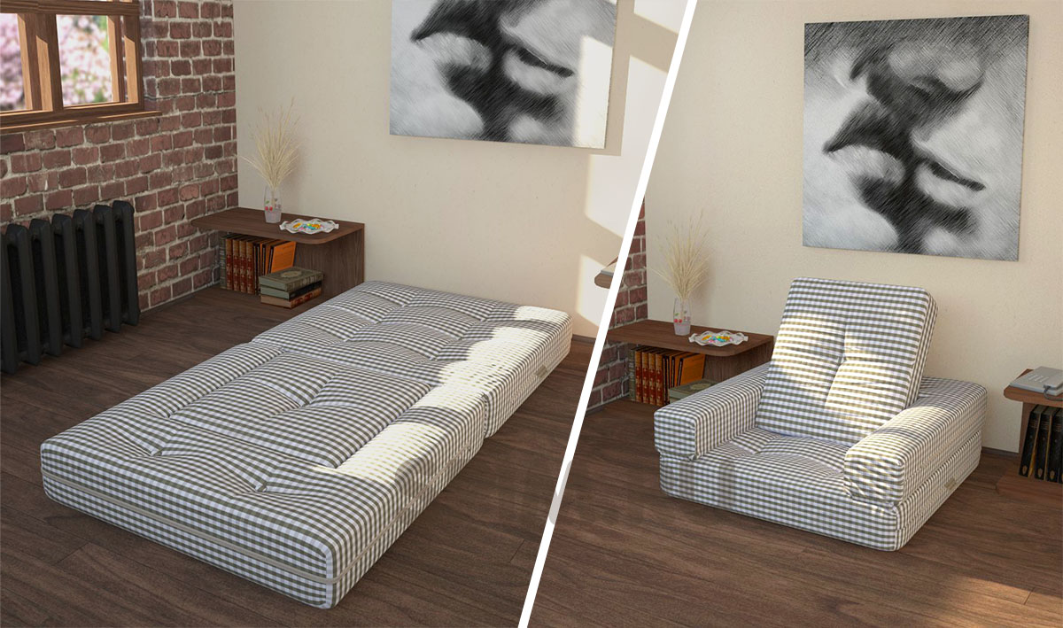 Matelas de couchage confortables et transformables