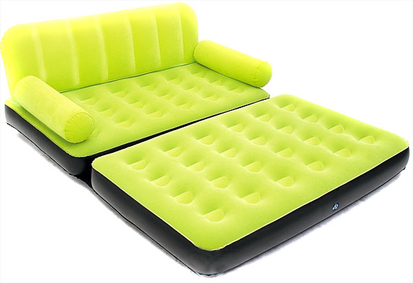 Canapé-lit en velours vert