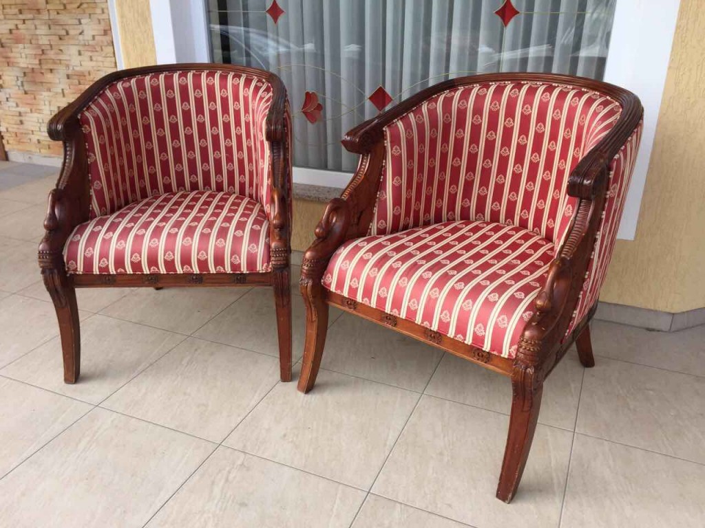 Fauteuils vintage style Empire