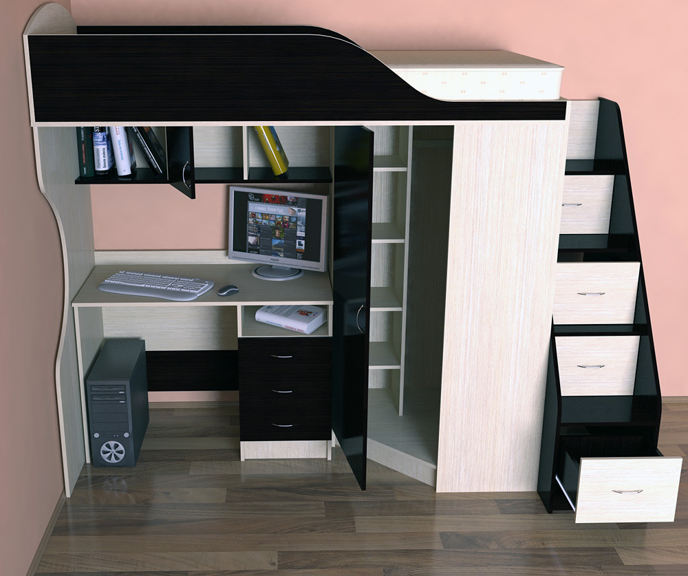Décor de chambre noir et blanc