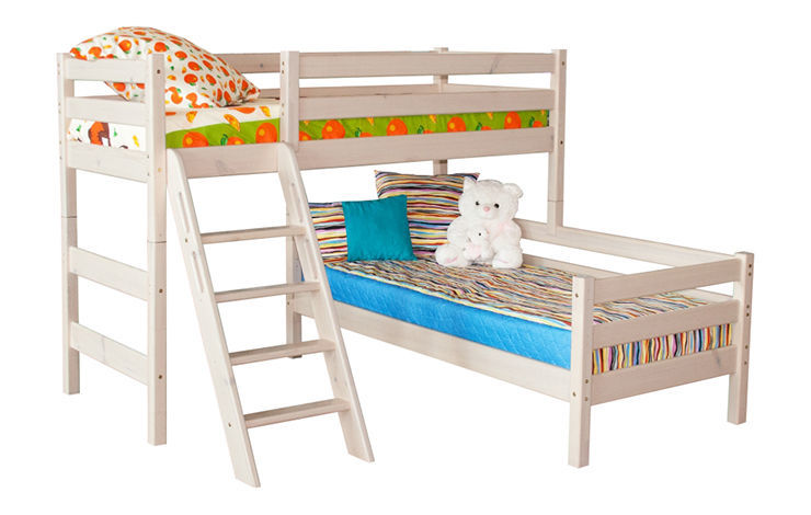 Lit mezzanine d'angle pour enfant