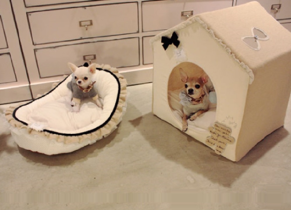 Maison avec un lit pour un petit chien