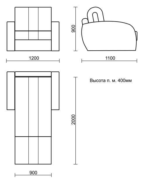 Dimensions d'une chaise de lit