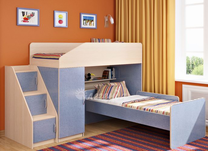 Mobilier bleu pour deux